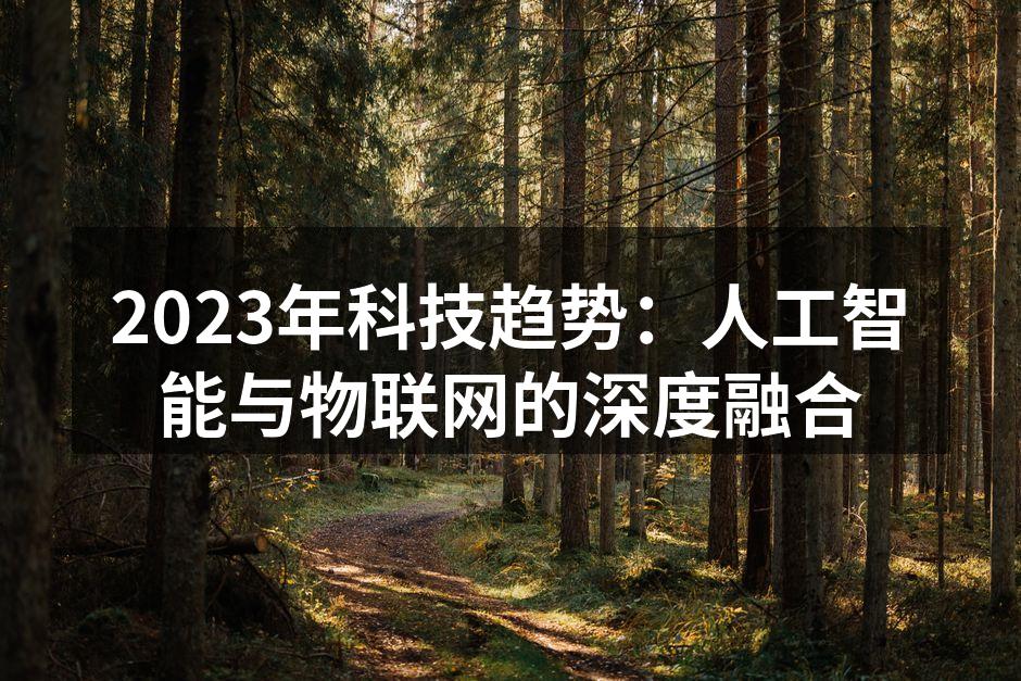 人工智能与物联网的深度结合